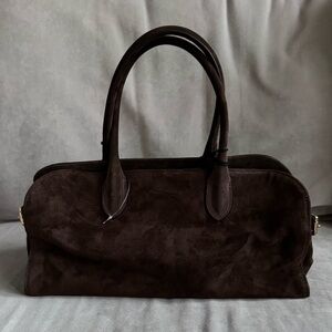 Claudia Firenze Brown Suede East West Handbag